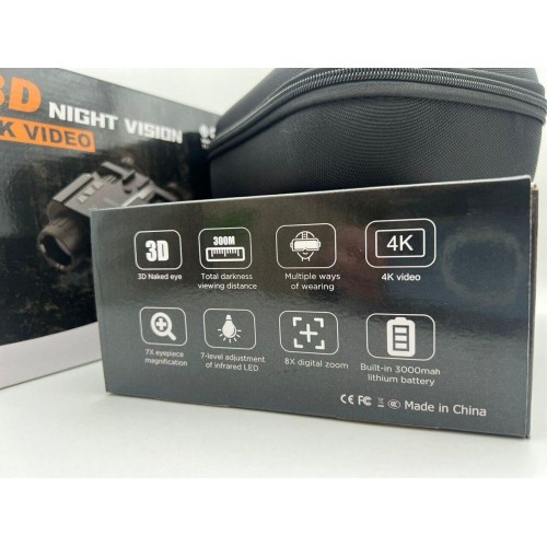 Бинокль ночного видения 3D NIGHT VISION / 4K VIDEO  (с креплением на голову)  в Омске