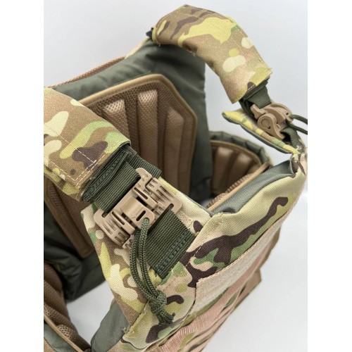 Бронежилет ЗАЩИТНИК в Омске с кевларовым баллистическим пакетом C2, капами и бронеплитами Бр5