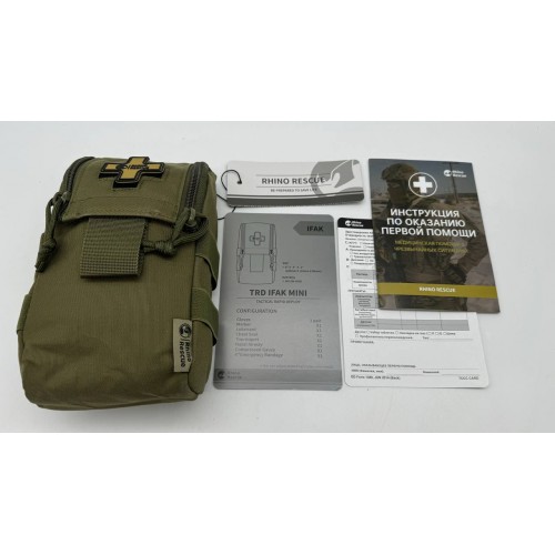Военная тактическая аптечка RHINO RESCUE IFAK TRD MINI 11в1 в Омске