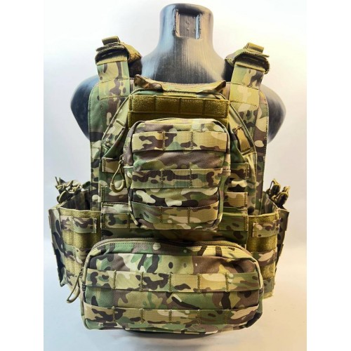 Жилет (плитник быстросъёмный YAKEDA original /разгрузка)2 с подсумками на спине в Омске