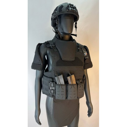 Бронежилет разгрузочный UNIVERSAL ARMOR в Омске (СВМПЭ + бронеплиты Бр5 класса) черный