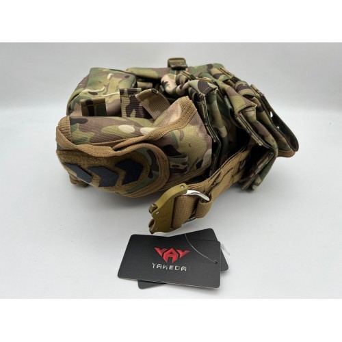 Пояс разгрузочный YAKEDA тактический с подсумками в Омске