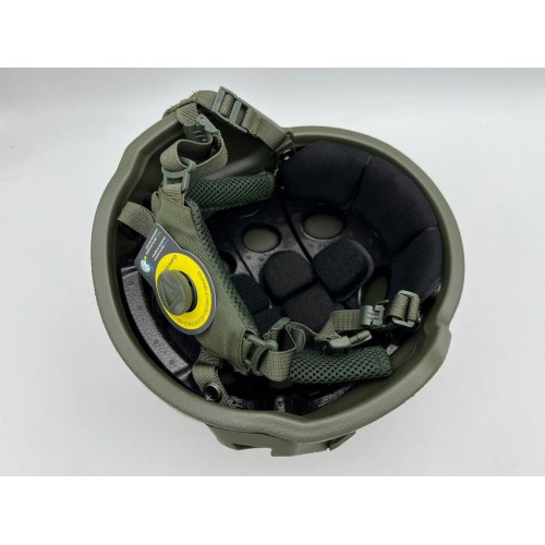 Кевларовый тактический баллистический композитный шлем ACH MICH NIJ IIIA Ops-Core (цвет «олива») / Бр2 класс защиты / с защитой ушей и системой регулировки Венди в Омске