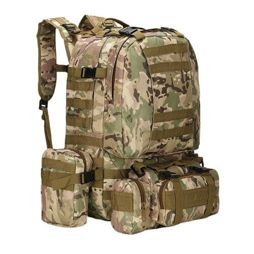 Рюкзак тактический 55 л со съемными подсумками в Омске