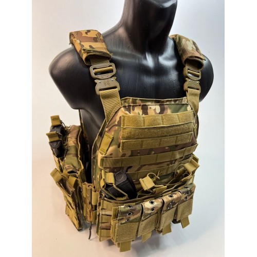 Жилет (плитник быстросъёмный/разгрузка) с возможностью установки боковых плит или боковых баллистических пакетов в Омске